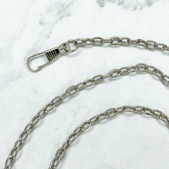 Silver Tone Lightweight Skinny Chain Link Bag Purse Handbag Strap Replacement - Picture 9 of 9